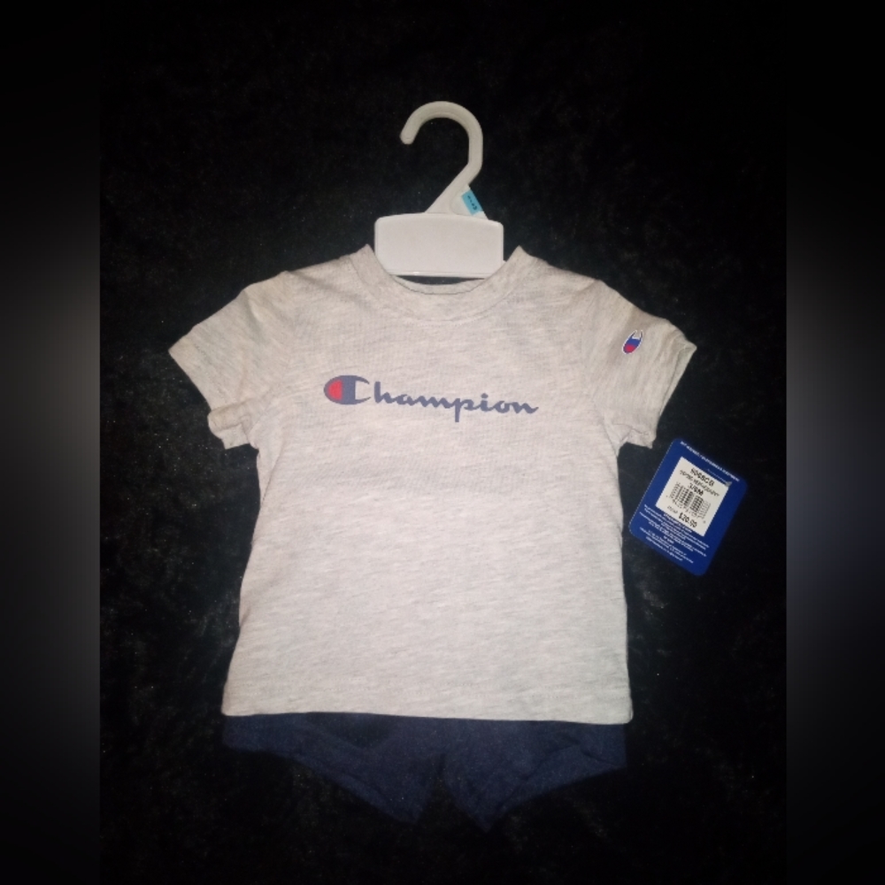 Champion set 3-6 months gray